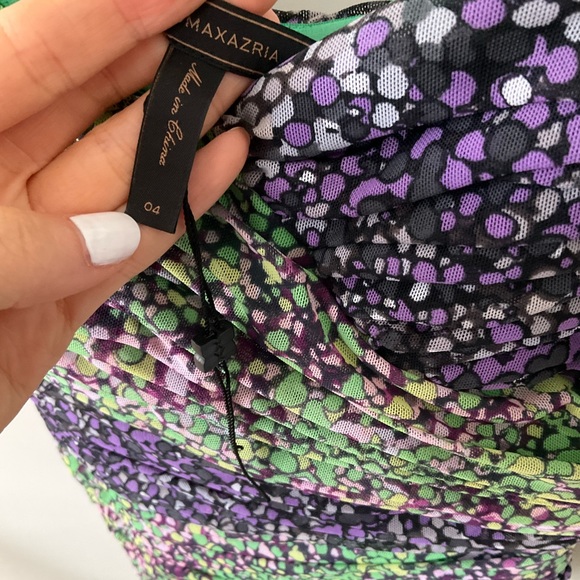 BCBG floral size 4 mini strapless dress - Picture 4 of 4